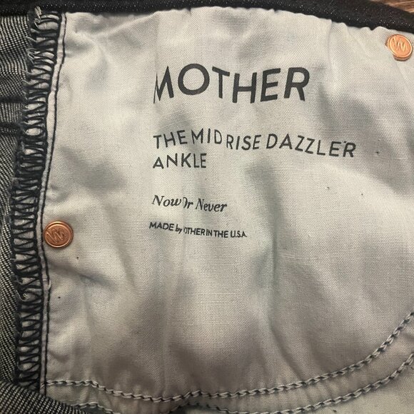 Mother Denim Mid Rise Dazzler Ankle Size 28 Now or Never - Picture 3 of 5